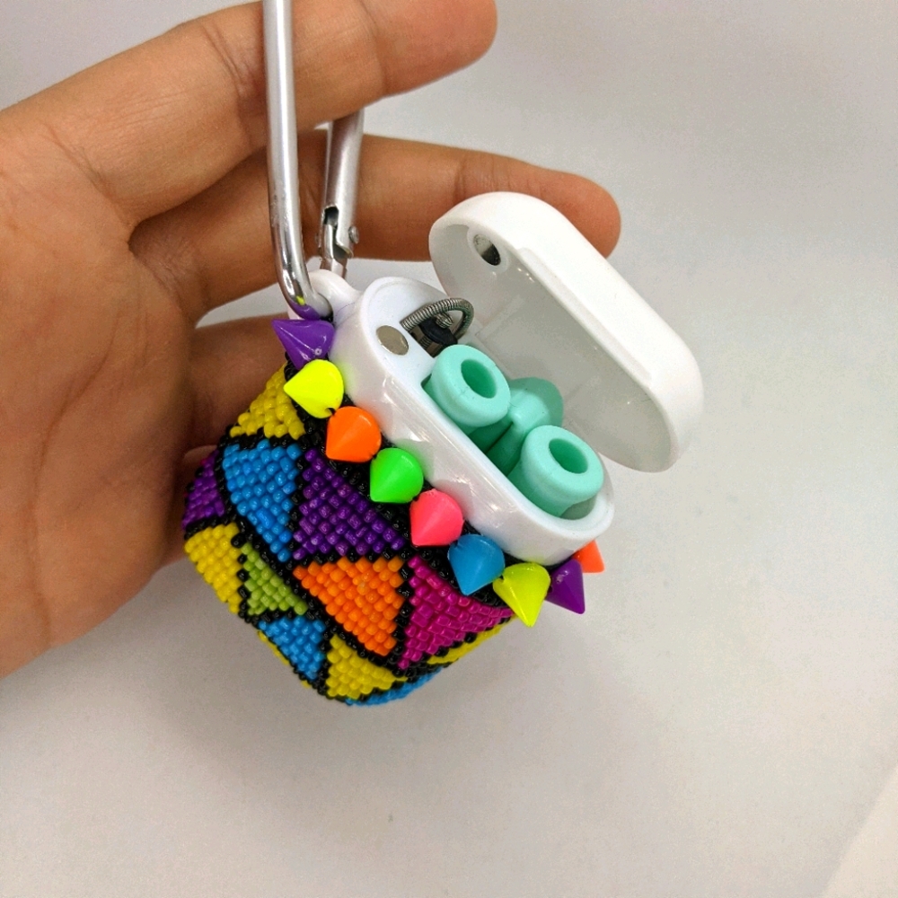 Personalizable Beaded reusable silicone straw keychain
